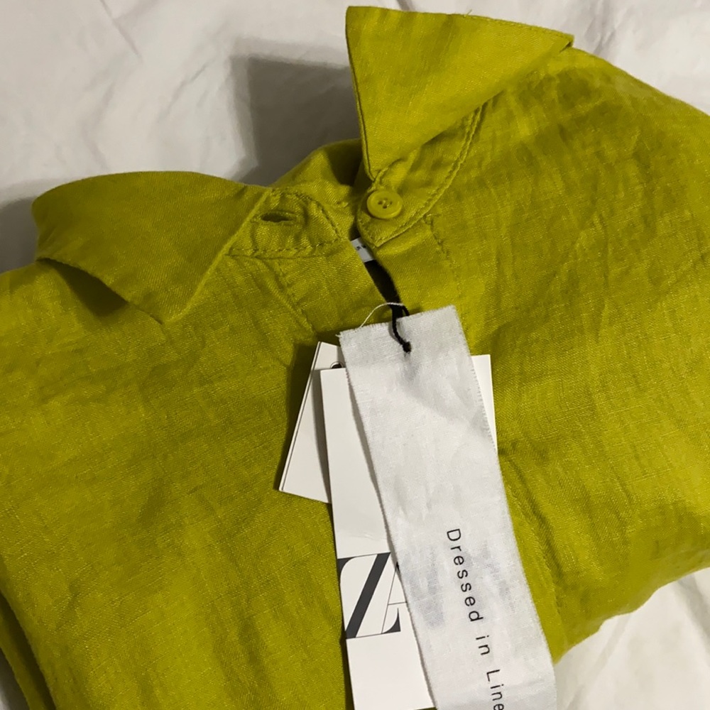 Zara Oversized 100% Linen Shirt